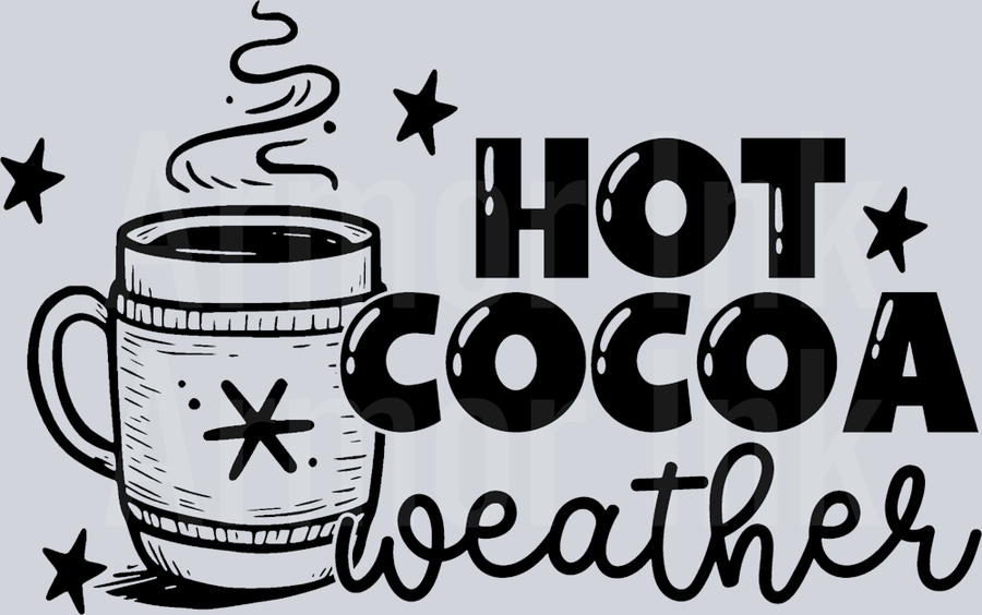 Hot Coca Weather Black DTF transfer