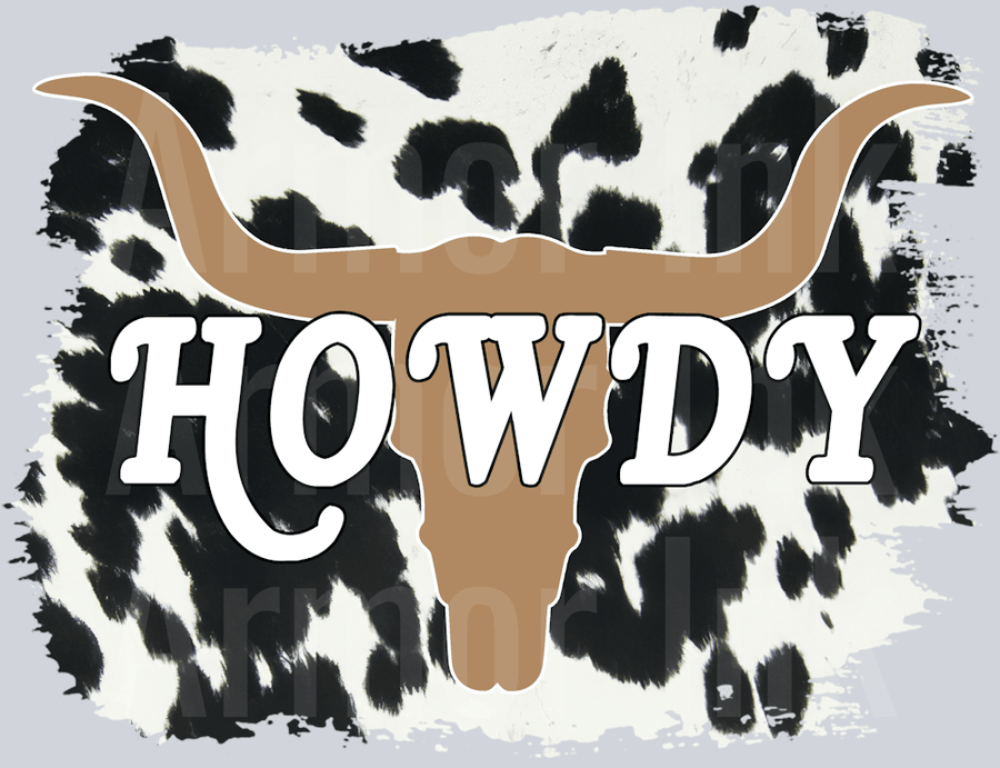 Howdy Longhorns DTF transfer