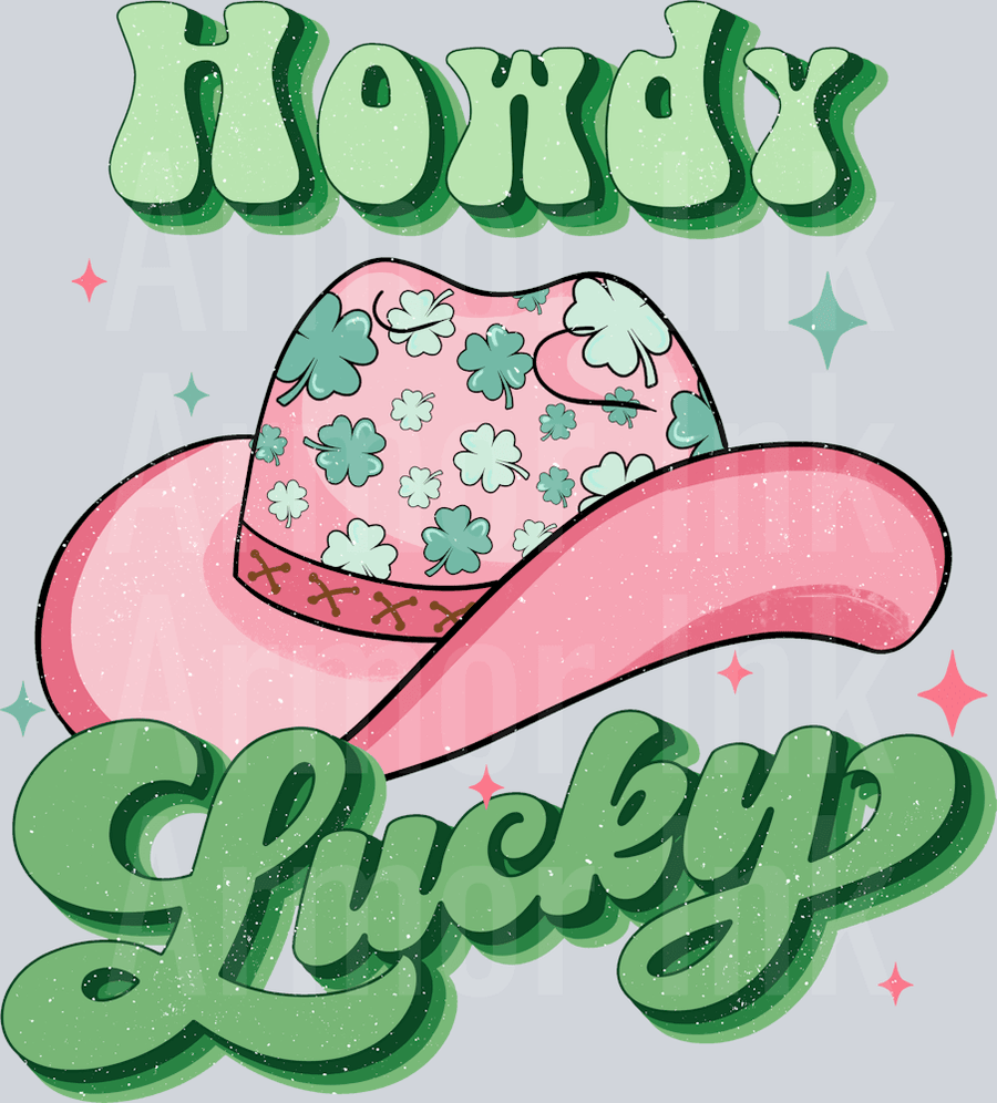 Howdy Lucky DTF transfer