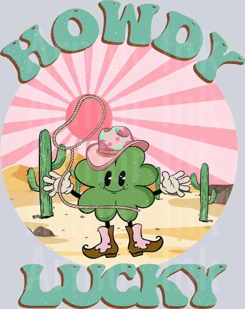 Howdy Lucky DTF transfer