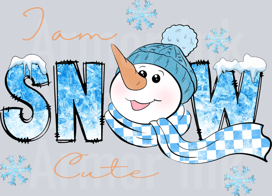 I Am Snow Cute DTF transfer
