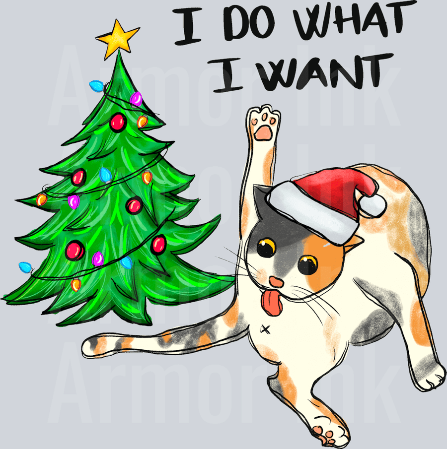 I Do What I Want Cat DTF transfer