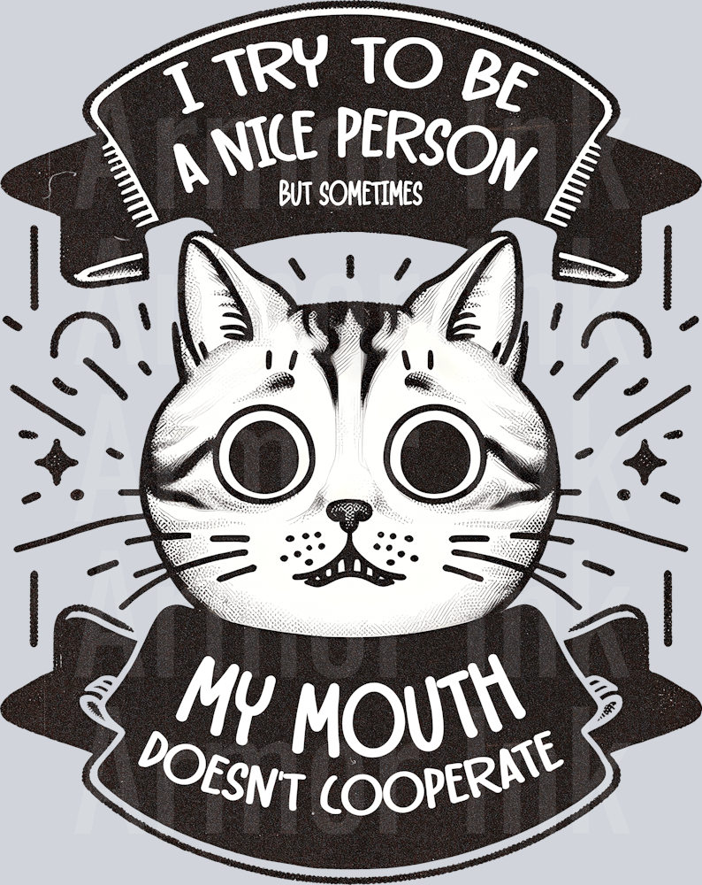 I Try To Be A Nice Person DTF transfer