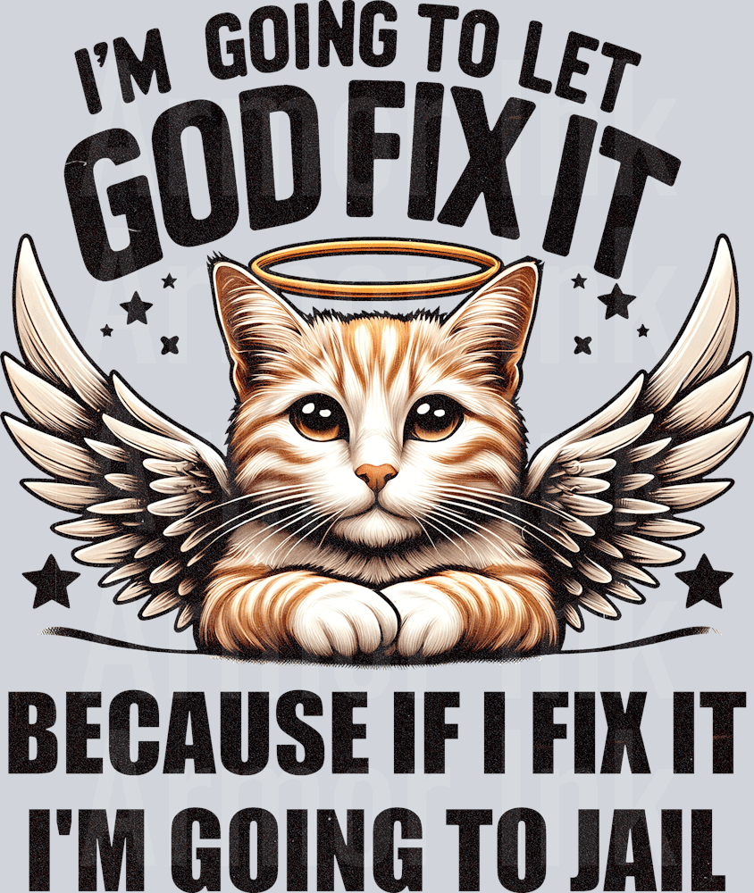 I'm Going To Let God Fix It DTF transfer
