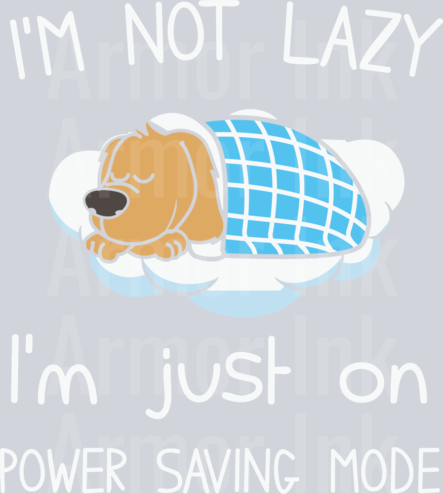 I'm Not Lazy I'm Just On Power Saving Mode DTF transfer
