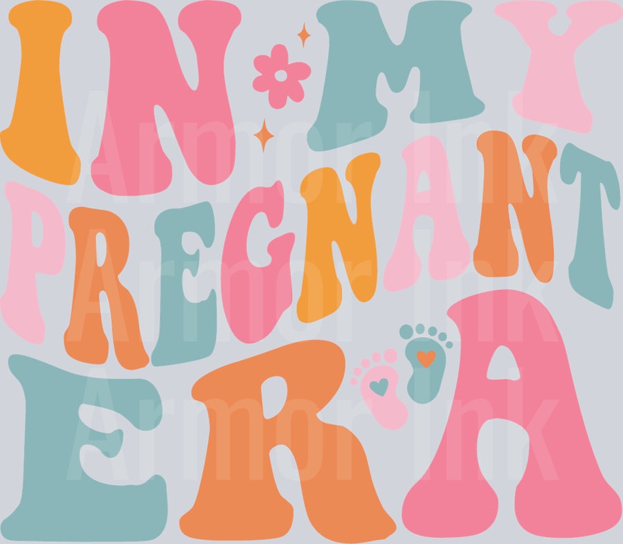 In My Pregnant Era DTF transfer
