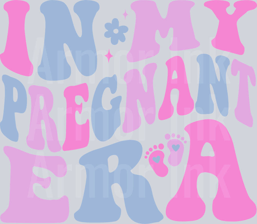 In My Pregnant Era DTF transfer