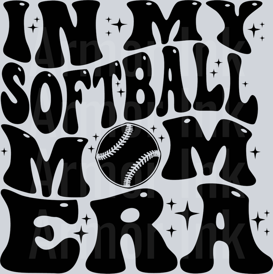 In My Softball Mom Era DTF transfer