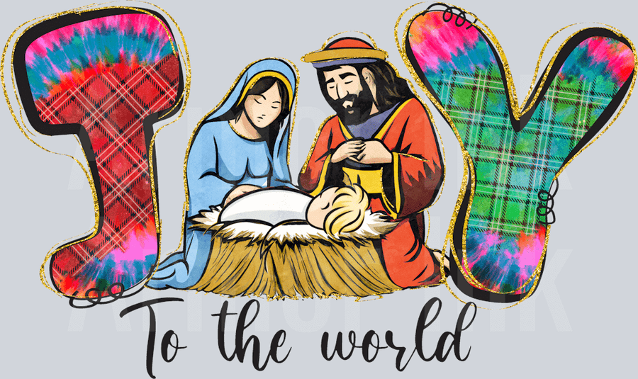 Joy To The World DTF transfer