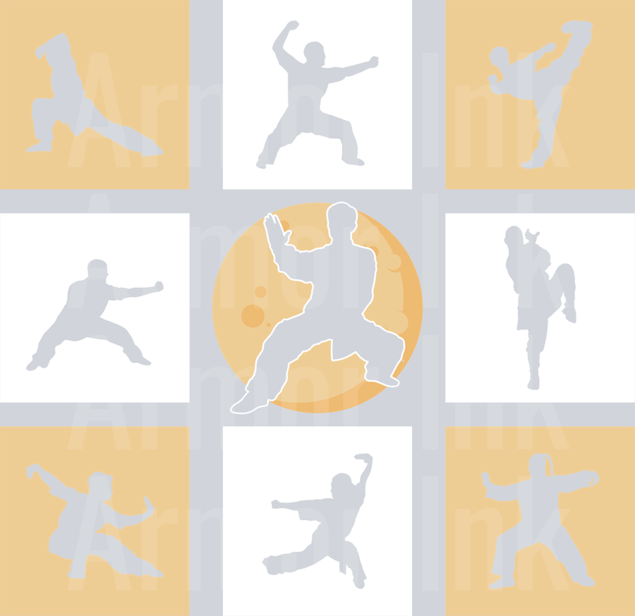 Karate Checkerd Pattern DTF transfer