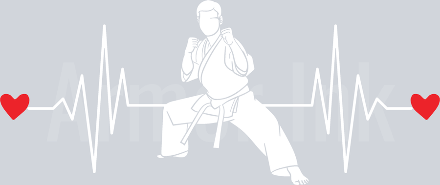 Karate Heartbeat DTF transfer