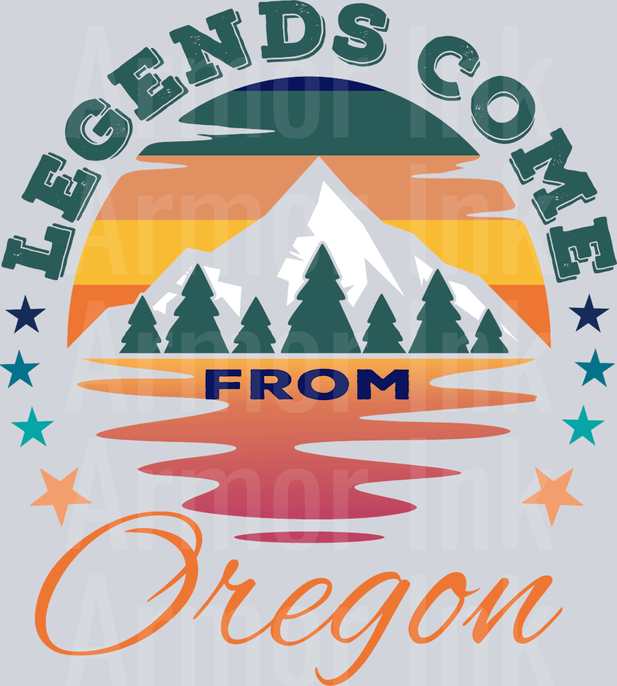 Legends Come From Oregon DTF transfer