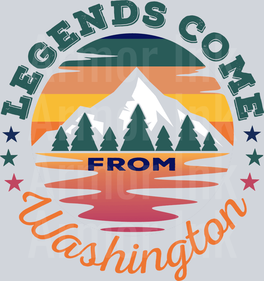 Legends Come From Washington DTF transfer