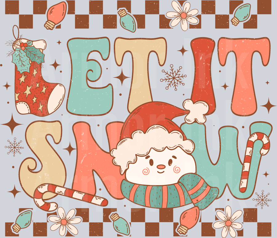 Let It Snow DTF transfer