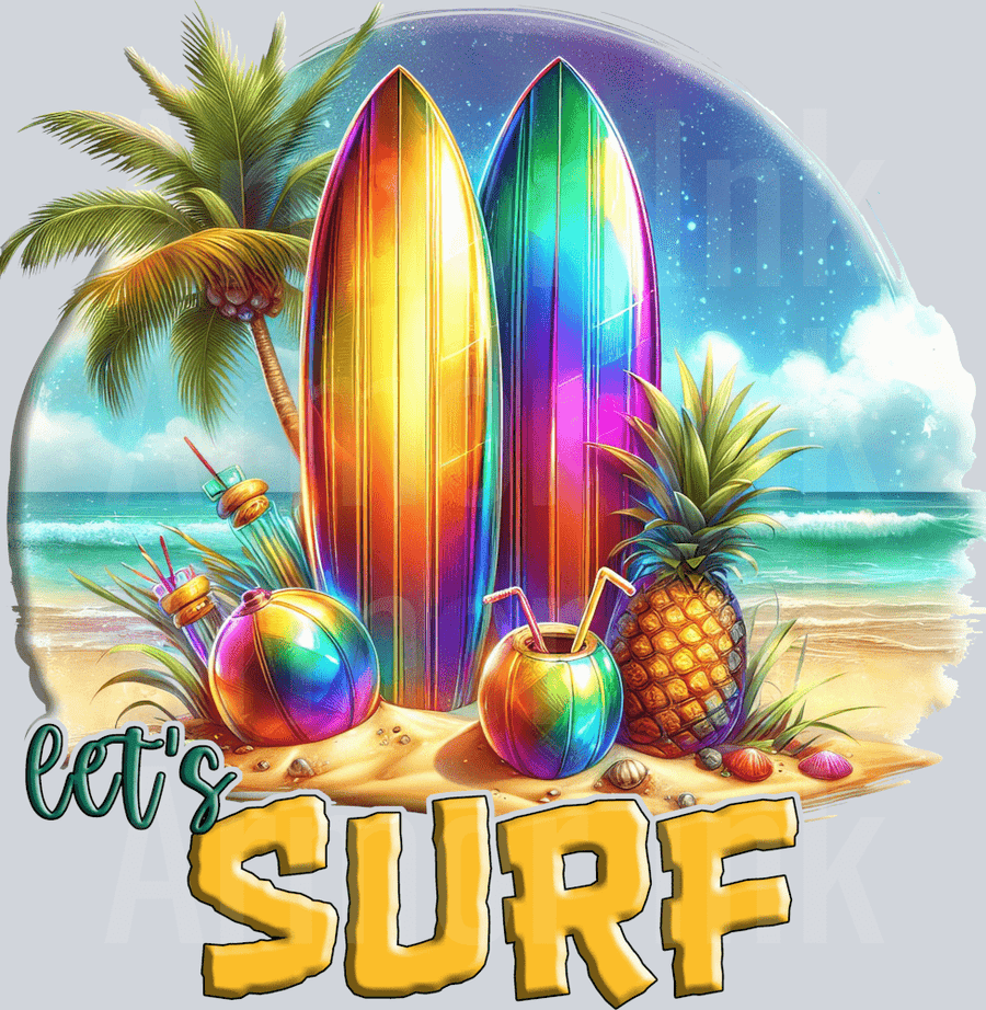 Lets Surf DTF transfer