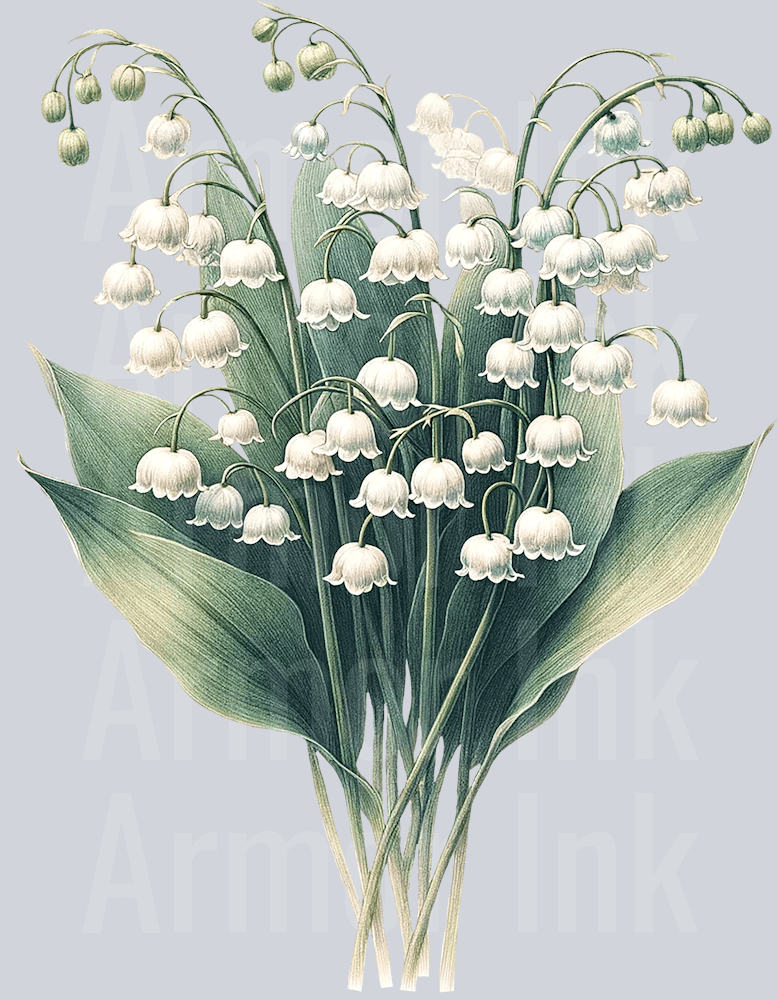 Lily of the valley DTF transfer