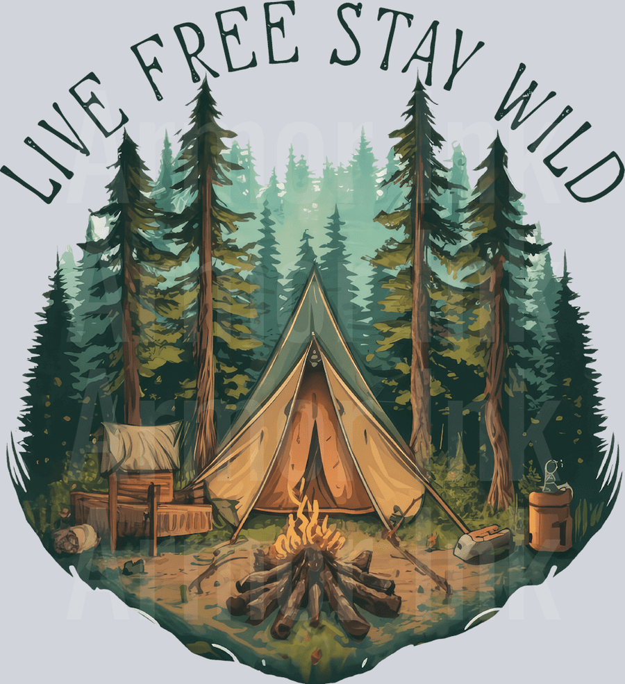 Live Free Stay Wild DTF transfer