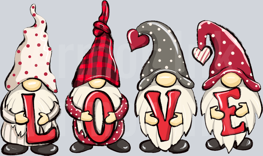 Love Gnome DTF transfer