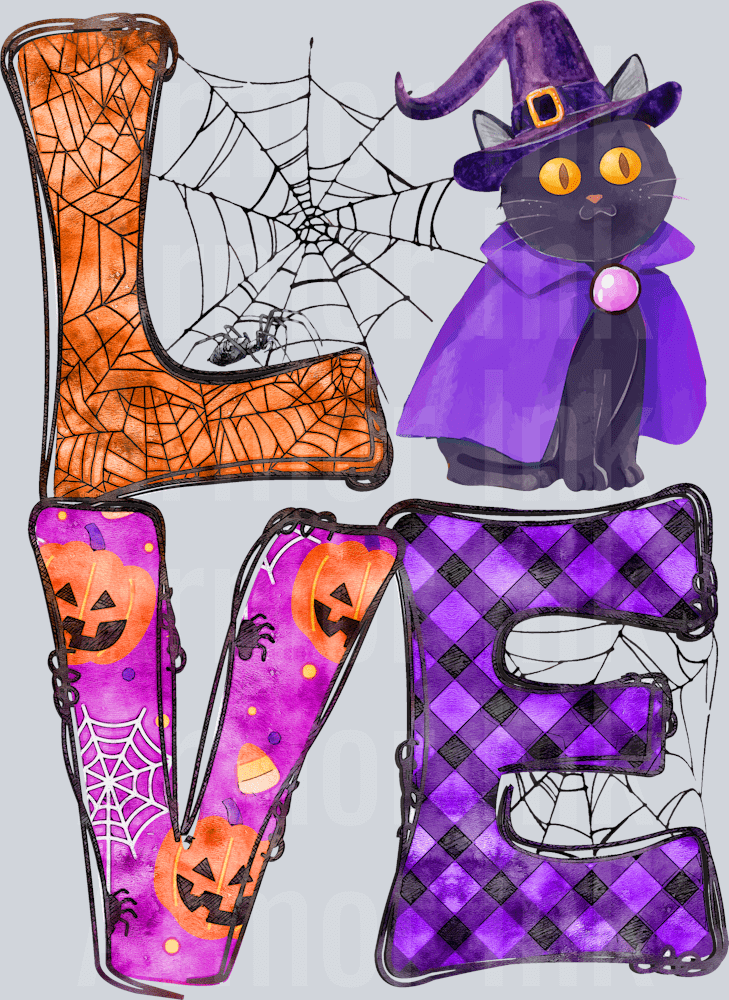 Love Halloween DTF transfer