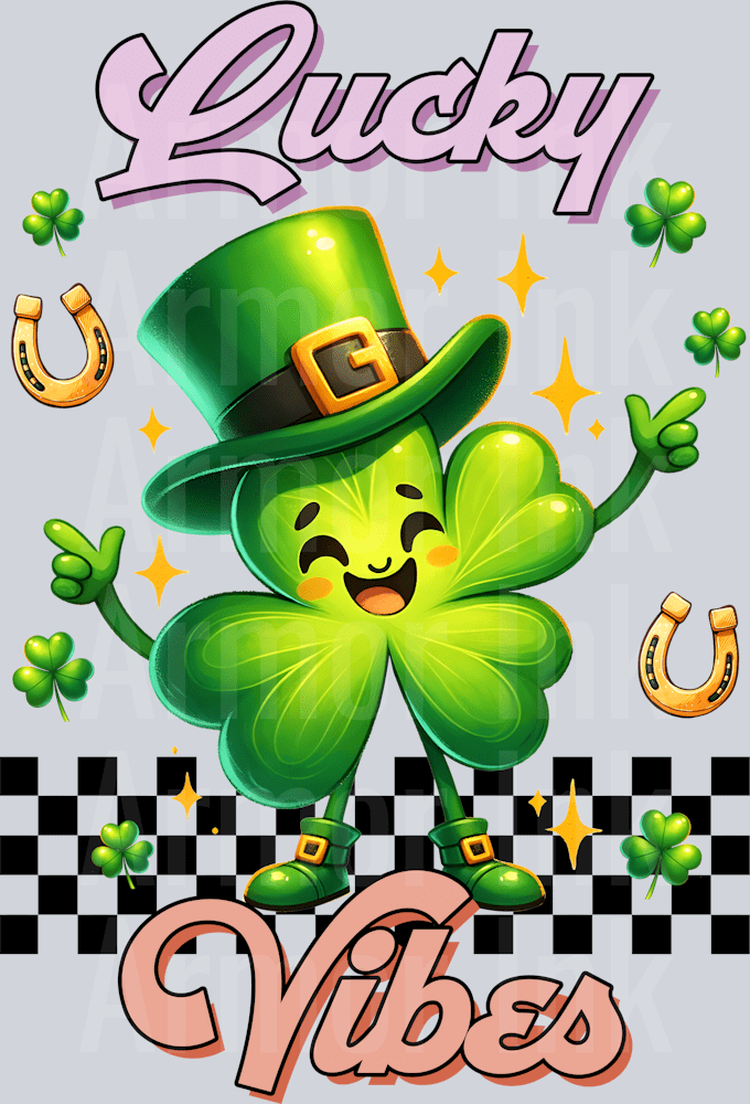 Lucky Vibes DTF transfer