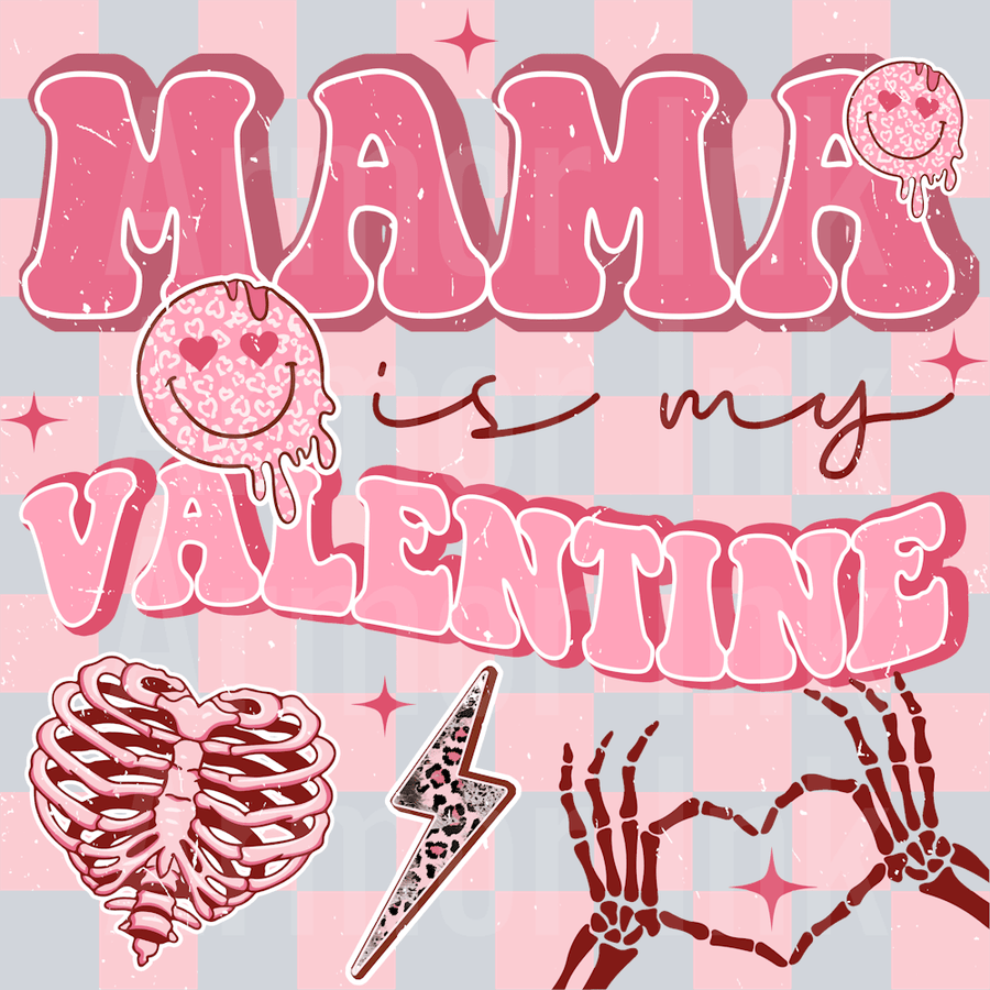 Mama Valentine DTF transfer