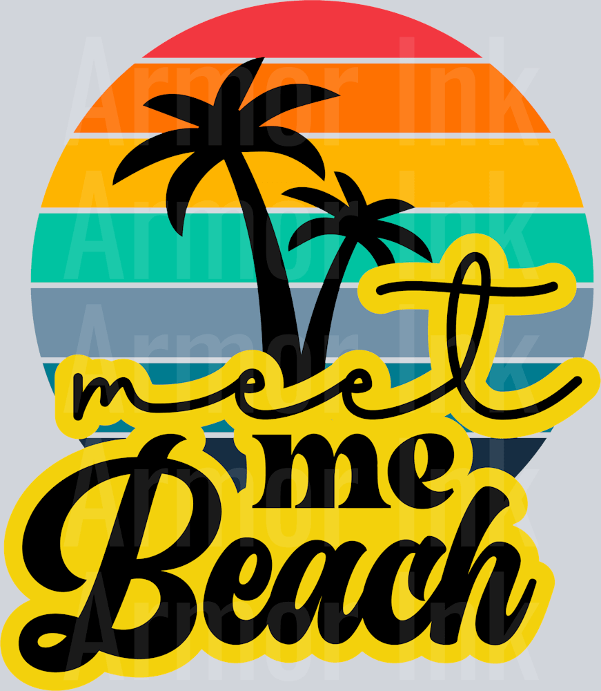 Meet Me Beach DTF transfer