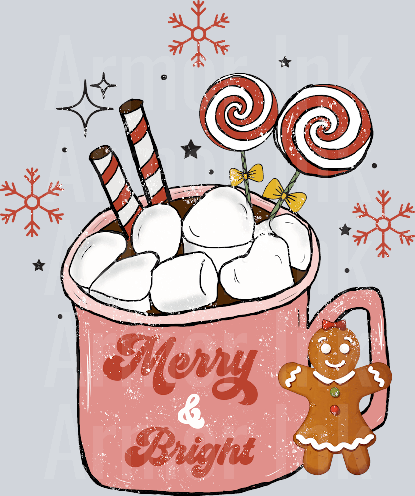 Merry And Bright DTF transfer