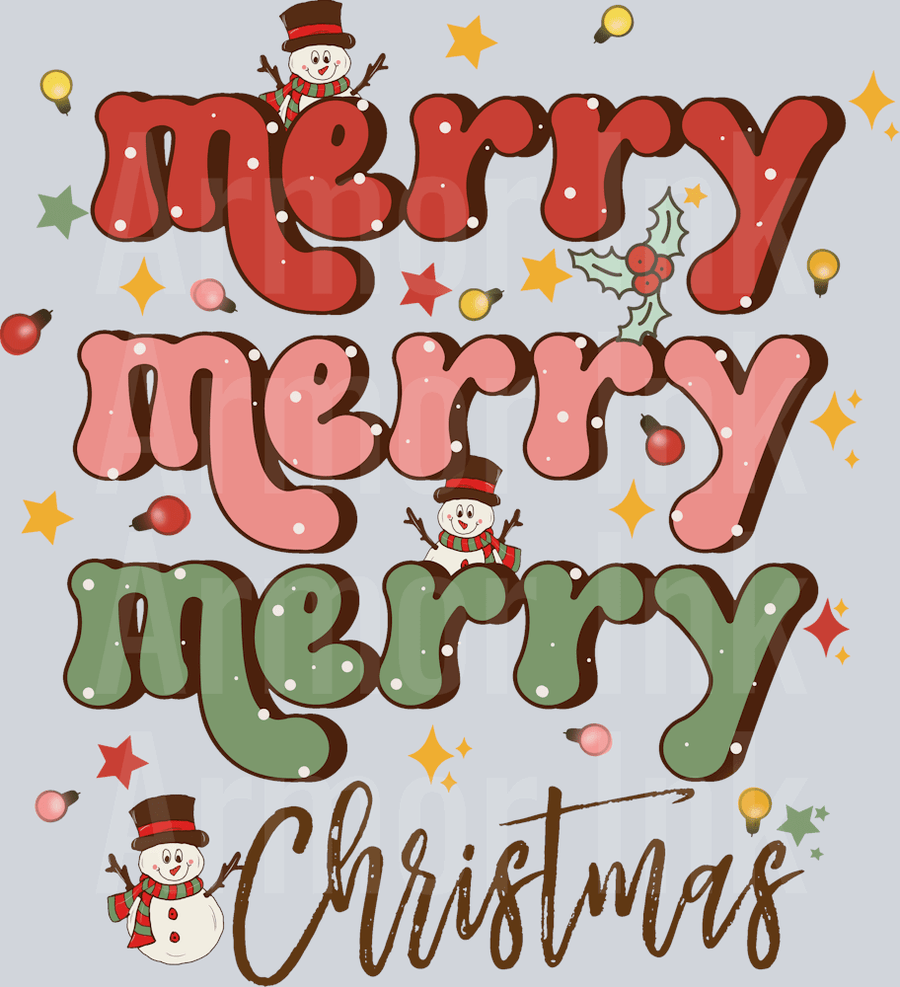 Merry Christmas DTF transfer