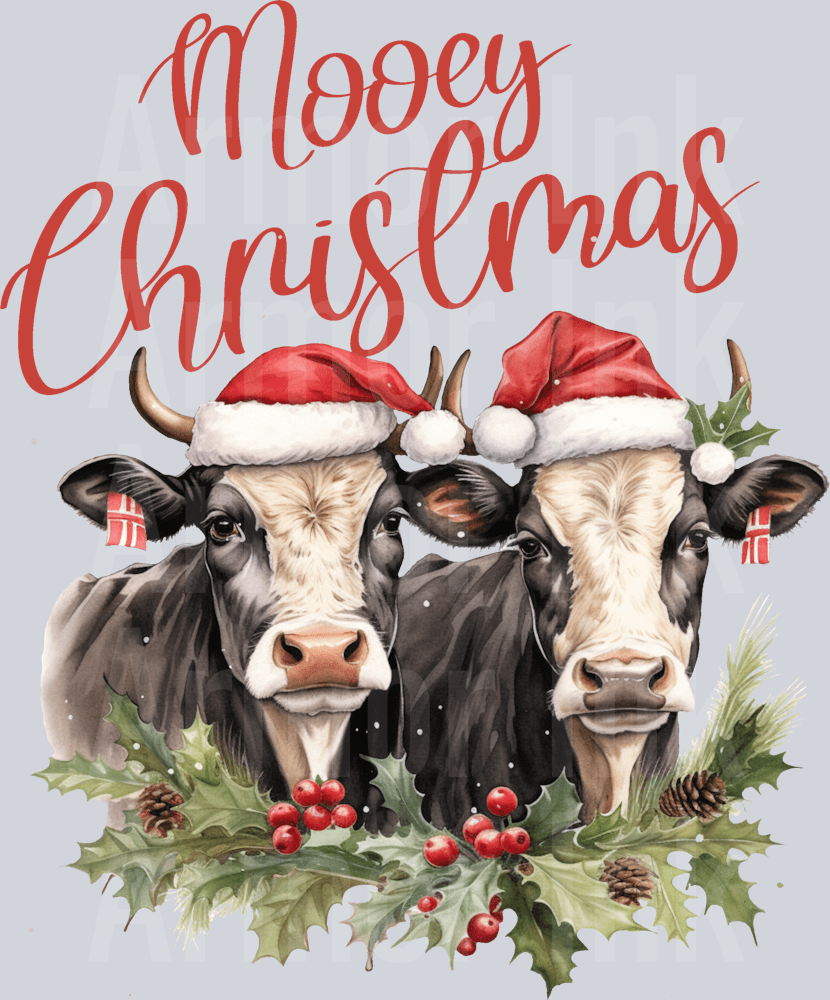 Mooey Christmas DTF transfer