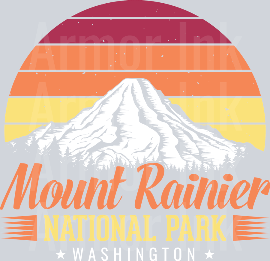 Mount Rainier Natinoal Park DTF transfer