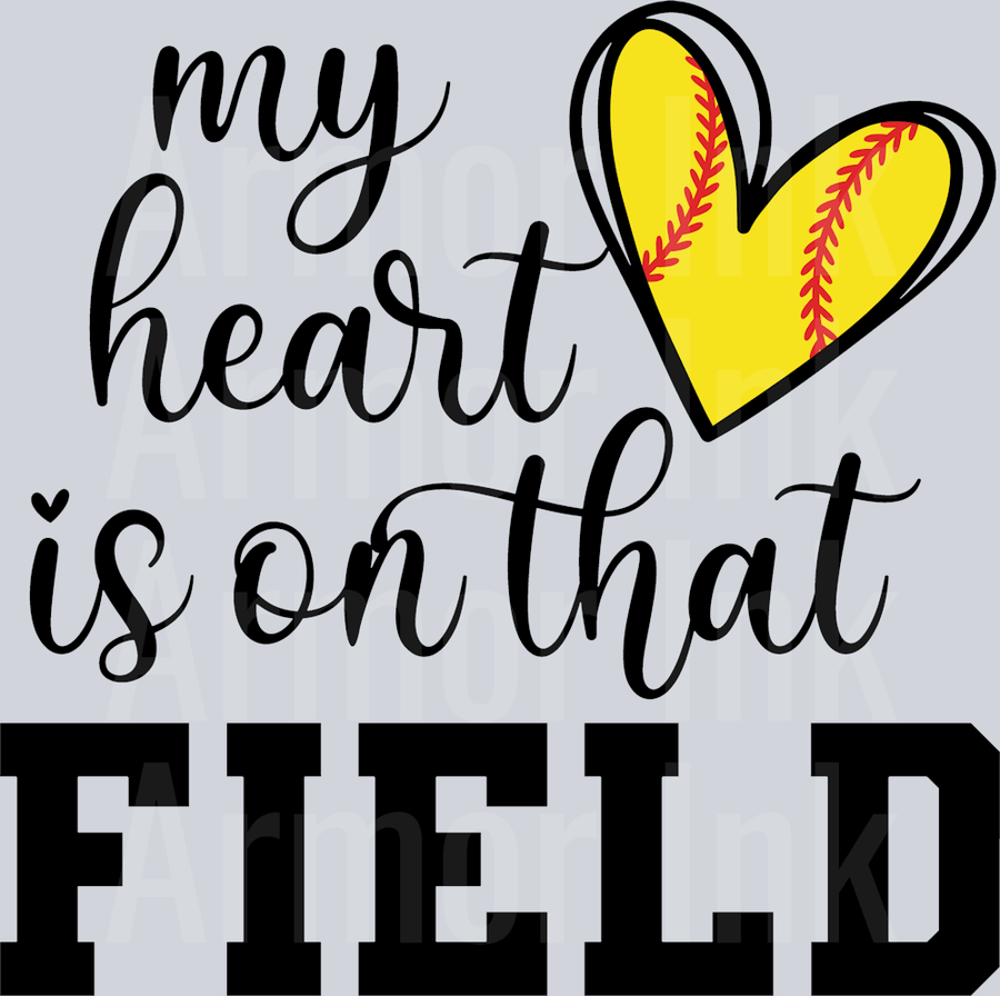 My Heart Is On That Field DTF transfer
