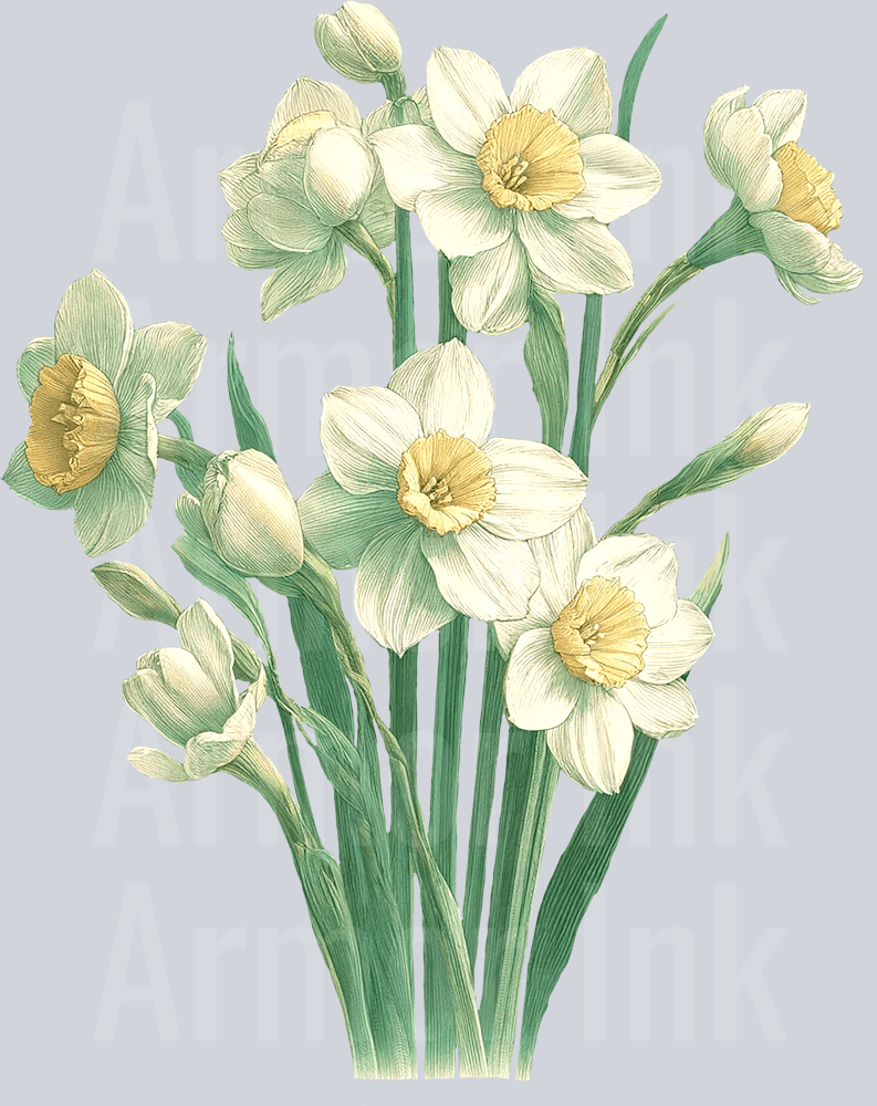 Narcissus DTF transfer