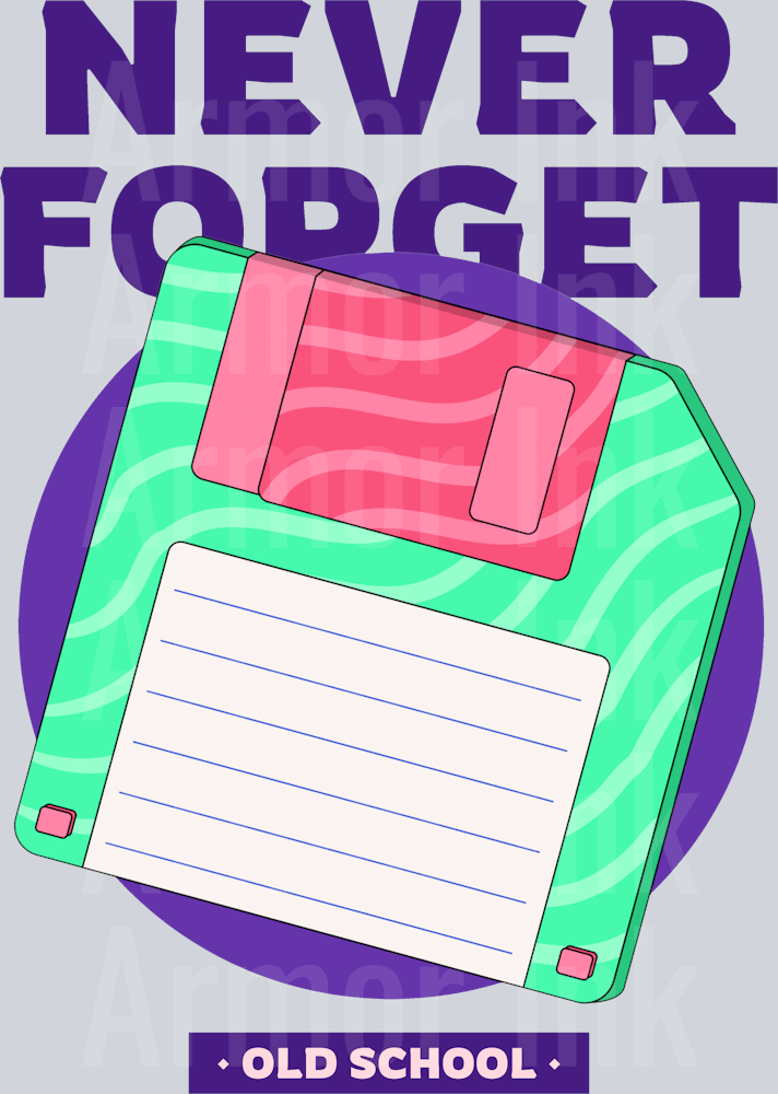 Never Forget Old School Gaming DTF transfer