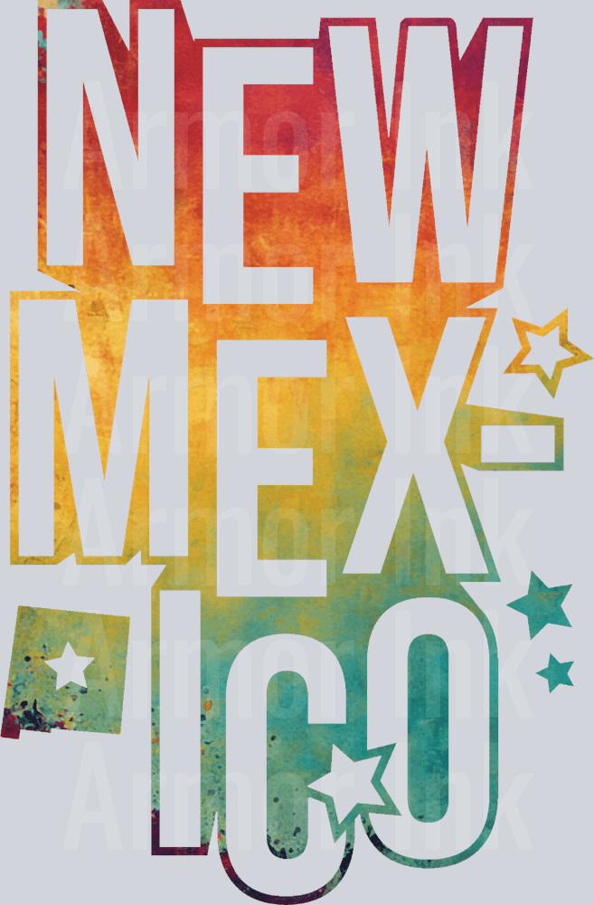 New Mexico Bold Colorsplash DTF transfer