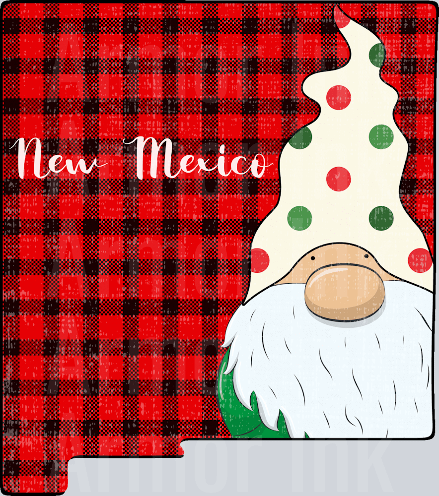 New Mexico Christmas DTF transfer