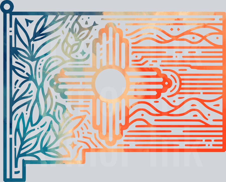 New Mexico Flag Colorsplash DTF transfer
