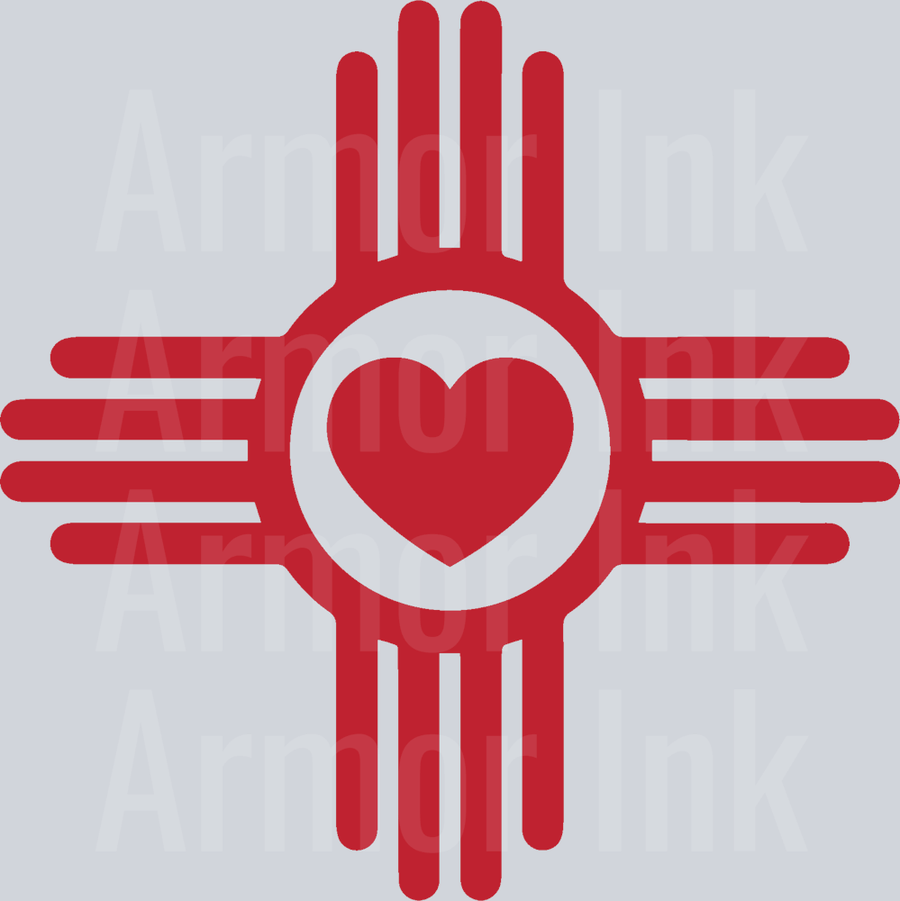 New Mexico Heart DTF transfer