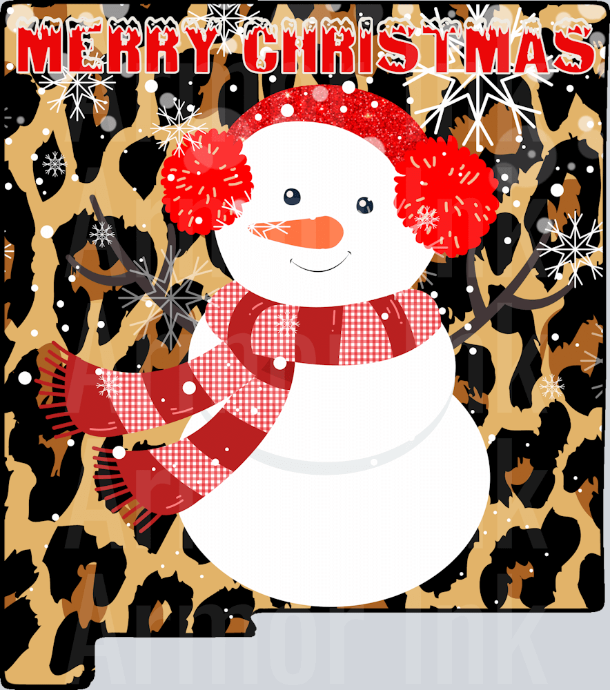 New Mexico Merry Christmas DTF transfer