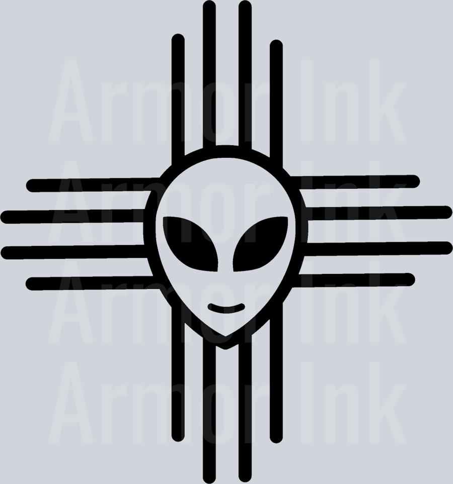 New Mexico Roswell Black DTF transfer