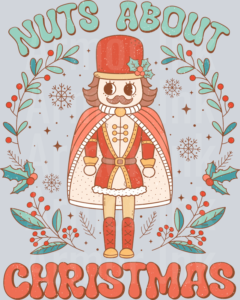 Nuts about Christmas DTF transfer