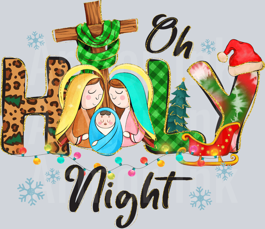 Oh Holy Night DTF transfer
