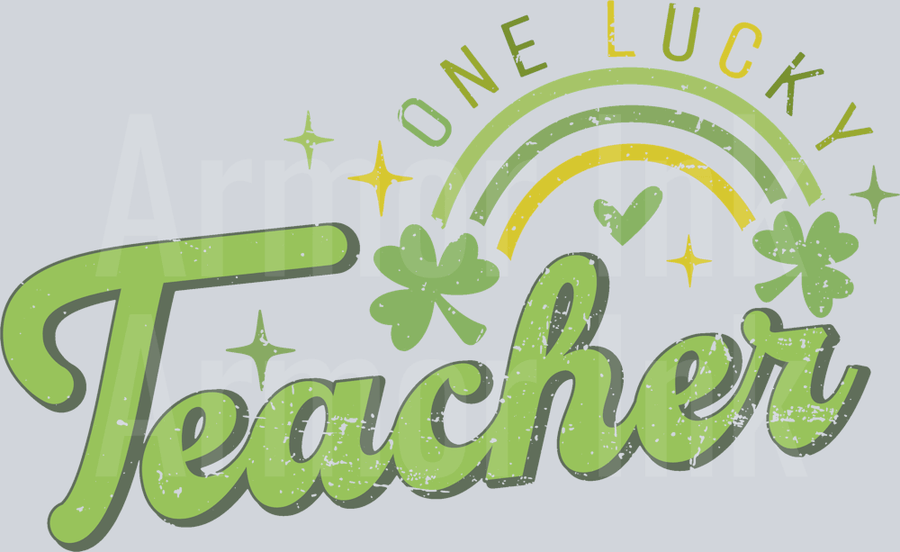 ONE LUCKY TEACHER DTF transfer