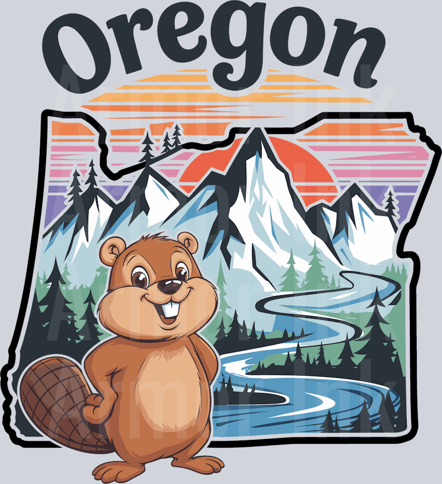 Oregon Beaver DTF transfer