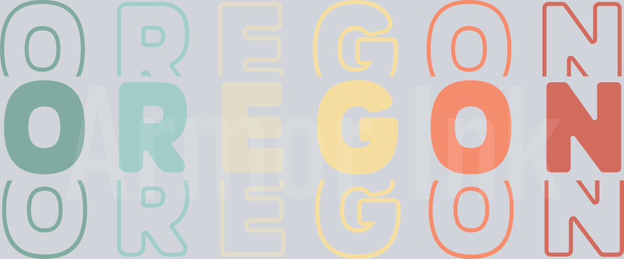 Oregon Gradient DTF transfer