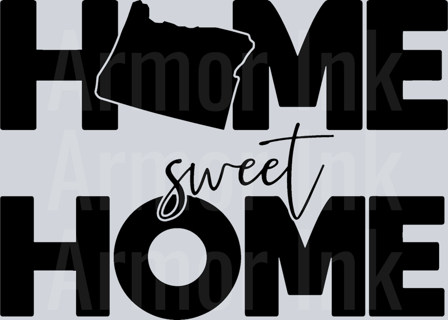 Oregon Home Sweet Home DTF transfer