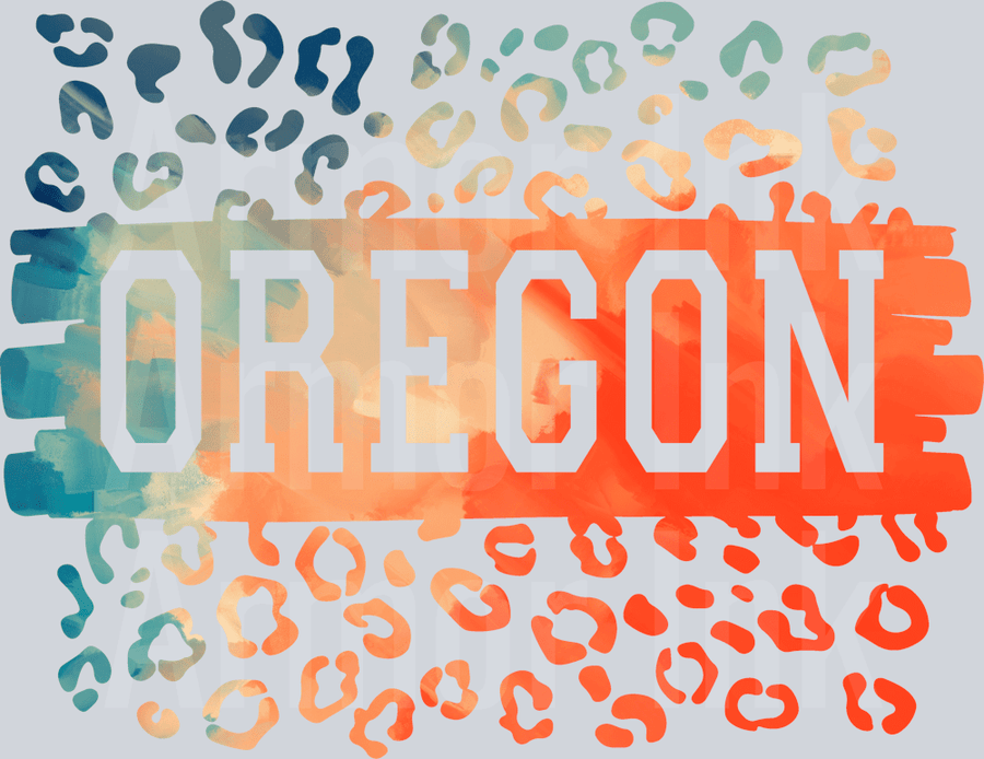 Oregon Leopard Colorsplash DTF transfer