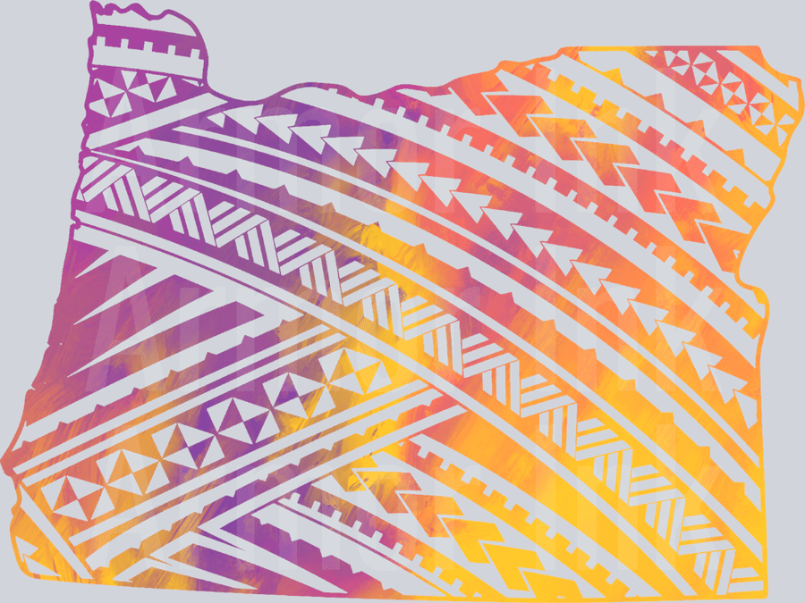 Oregon Tribal Colorsplash DTF transfer