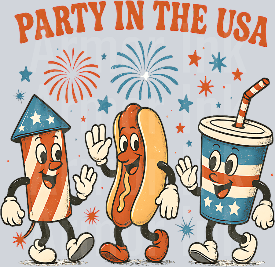Party in the USA DTF transfer