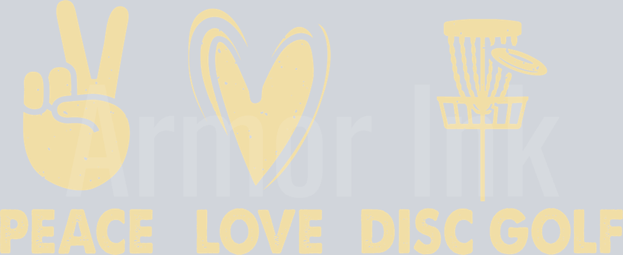 Peace Love Disc Golf DTF transfer