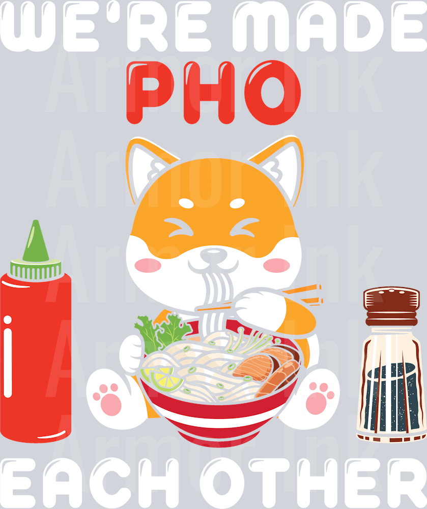 Pho Shiba Inu DTF transfer